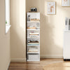 SoBuy STR14-W Mobile Scaffale Libreria Stretta, 5 Livelli, Bianco - immagine 12/12