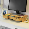 SoBuy Supporto monitor pc da scrivania con 3 Organizzatore cassetti L51*P25*A12 cm, BBF03-N