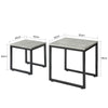 SoBuy Set tavolini Soggiorno Tavolinetto da Salotto L50*P50*A50cm,FBT42-HG