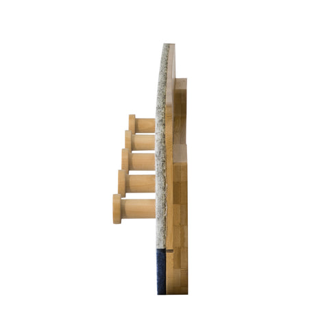 Appendiabiti da parete in bambù 55x3x19cm FHK16-B