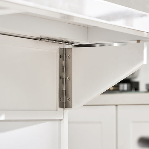 Sobuy Kitchen Trolley Conduction Kitchen Floor in Mobile Bianco Kitchen с FKW41-Strels Wheels