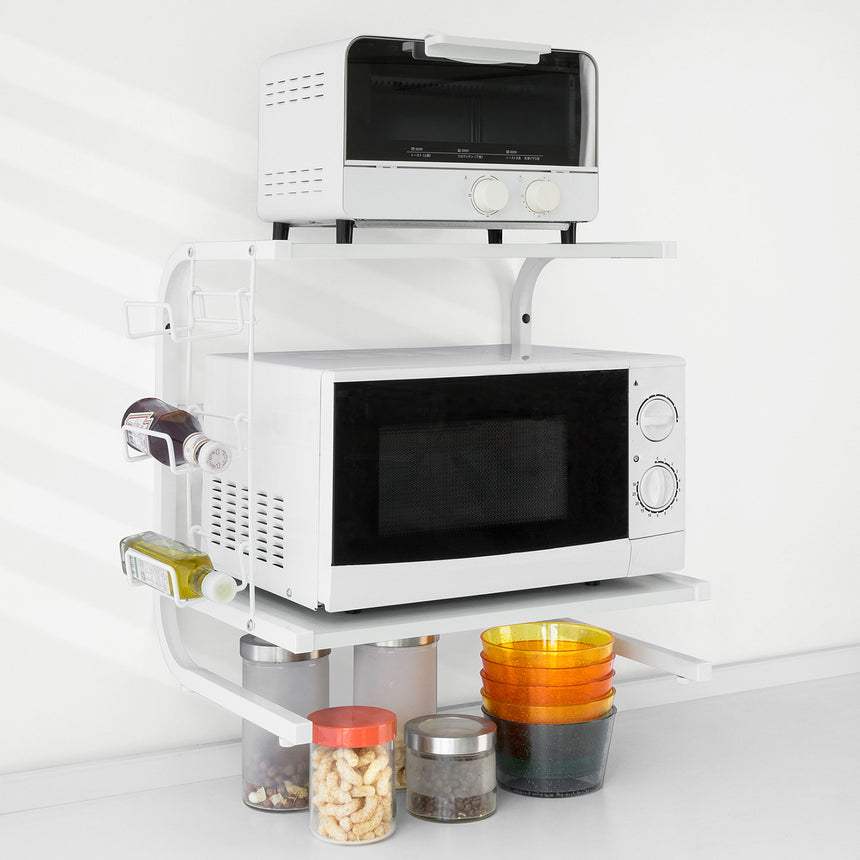 Mensola A Parete In Acciaio Inox Per Microonde E Dispensa, 40x37x18 Cm, Capacità 30 Kg - Facile Installazione, Per Organizzare La Cucina