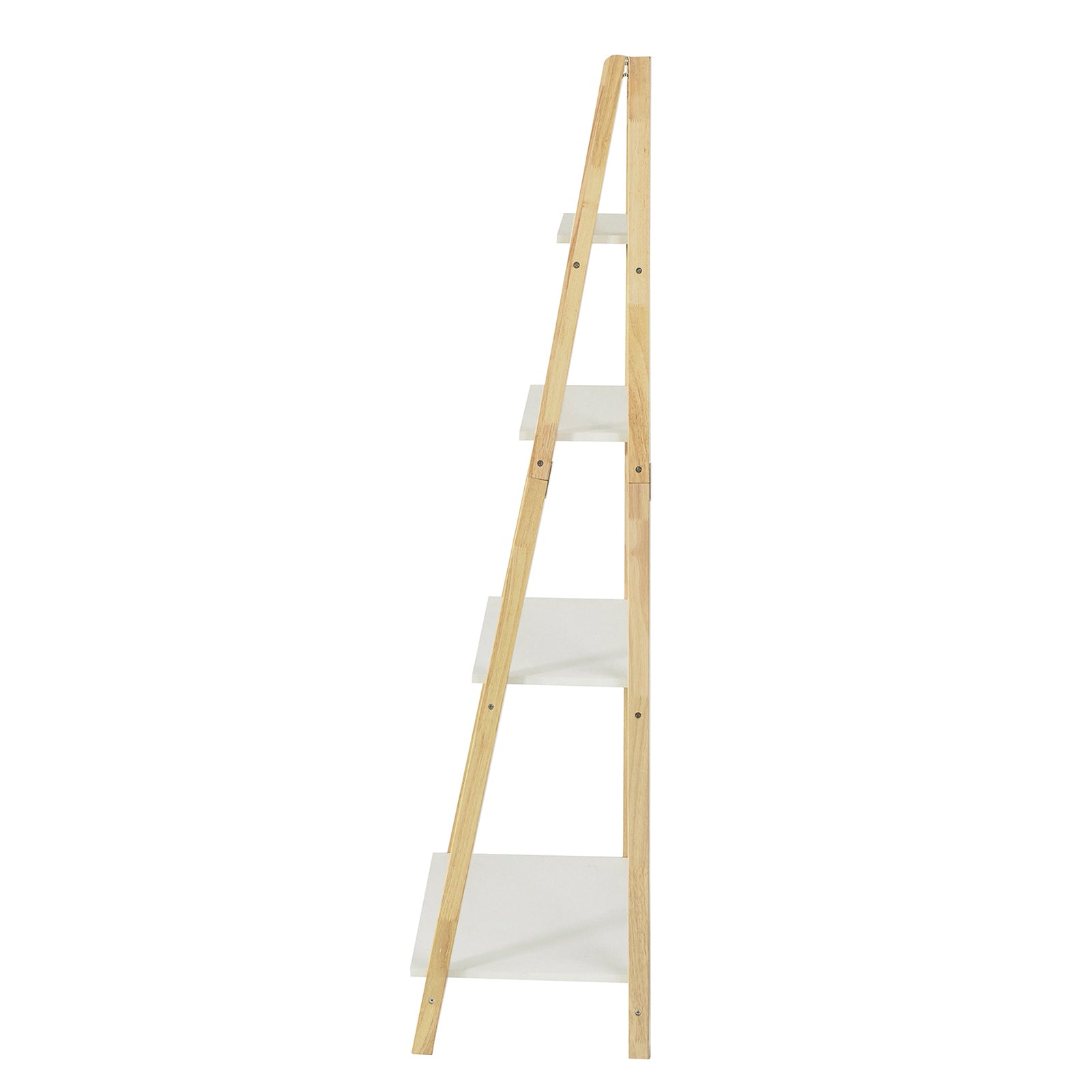 SoBuy® Scaffale A Scala In Legno Hevea – 4 Ripiani – Pieghevole – FRG162-N – 140x42 Cm