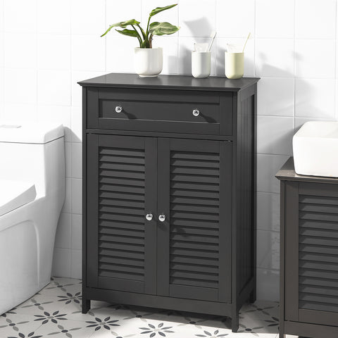 Sobuy шкаф за баня колона за баня за баня, стиснато баня с чекмеджета frg238-dg