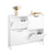 SoBuy Scarpiera con 4 scomparti, con 8 ripiani, colore: bianco, dimensioni: circa 100 x 91 x 19 cm FSR100-W