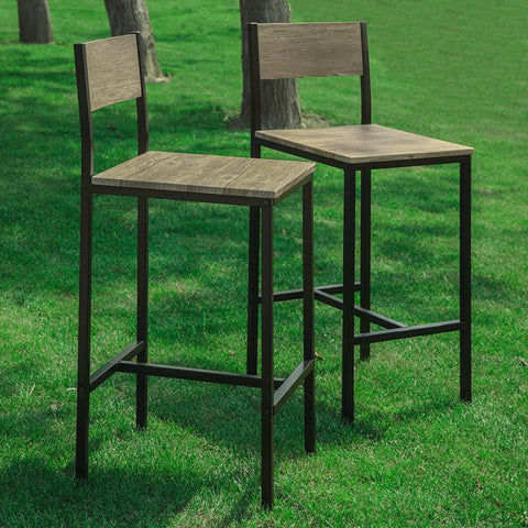Sobuy столче с висока табуретка бар столове дървен бар fsst53x2