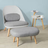 SoBuy Poltrona con poggiapiedi sedia scandinave Poltrona relax grigio FST63-HG