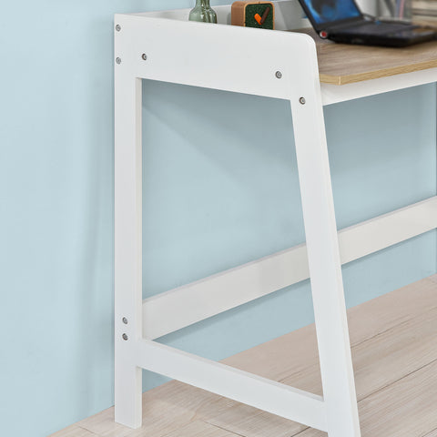 Sobuy White White Desk Table с FWT41-Down Bookcase