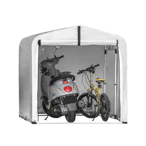 Sobuy Cycling за велосипедна водоустойчива UV защитна завеса за гараж за велосипед многофункционална градинска завеса в сребърен цвят, 159x219x165 cm, kls11-l