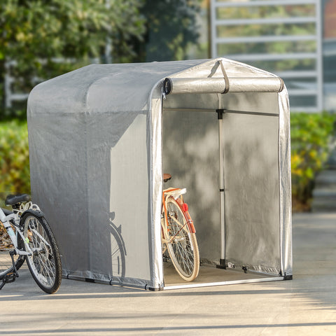 Sobuy Cycleting Curtain Waterproof UV Protection Garage завеса за велосипед многофункционална градинска завеса в сребърен цвят, 120x176x163 cm, kls11