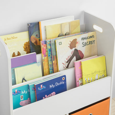 Sobuy Montessorian Bookshop for Children Shepherdas притежатели на притежатели L58*P27*A76 cm KMB27-W