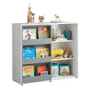 SoBuy Libreria per bambini Scaffale per bambini con porta scorrevole Scaffale per giocattoli Scaffale per bambini Organizzatore di giocattoli Armadio Credenza 119x39X116cm, KMB33-W