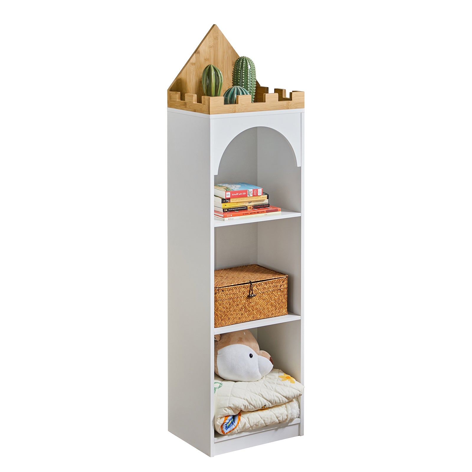 SoBuy - Libreria Montessoriana Per Bambini Portariviste Mobiletto Cameretta  Bambini, Con 2 Ante, Bianco, Kmb11-w - ePrice