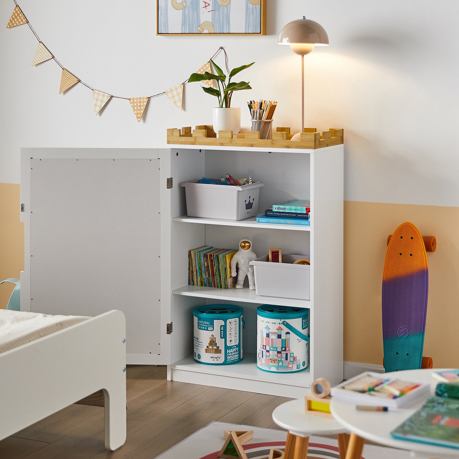 Cassettiera Bambini SoBuy 86x30x87cm - Scaffale Con Contenitori, Legno, Per Cameretta - Foto 8