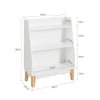 Libreria Per Bambini SoBuy Con 2 Scatole In Tessuto - Scaffale Bianco 60x34x80cm Per Giocattoli E Libri - Foto 6