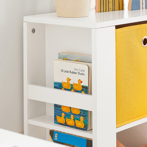 Sobuy Children Shelf с 2 кутии Борд Съхраняващи книги Montessoriana Library 48x27x94cm KMB48-W