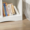 SoBuy Libreria per bambini Scaffale portaoggetti con 1 ripiano e 4 scomparti aperti Mobile per giocattoli Bianco 90x30x95cm KMB57-W