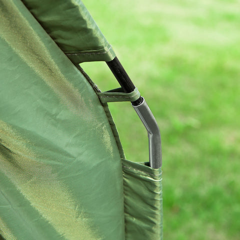 Собуй сгъваема къщичка къмпинг завеса с матрак и 1 чанта със зелена купчина, максимален капацитет 160 кг, OGS32-gr