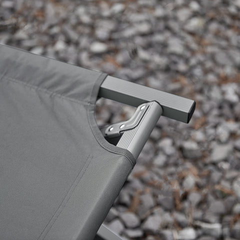 Палатка за къмпинг Sobuy, сгъваемо алуминиево къмпинг креватче, къмпинг пътуване с покрив, спален чувал, максимален товар 150 kg OGS60-HG
