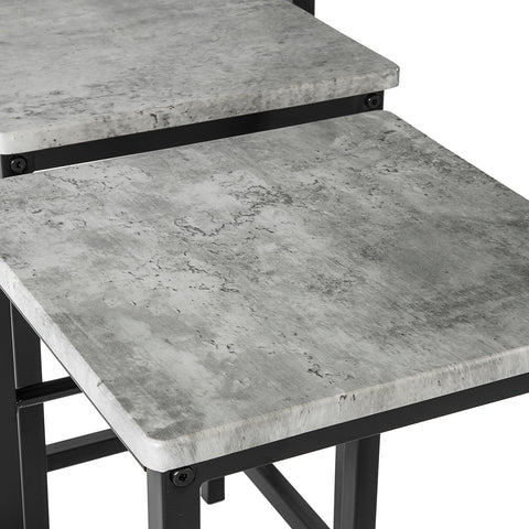 Sobuy маса и столове Висока маса за маса дървена кухня с 4 Ognt11-Hg сиви табуретки