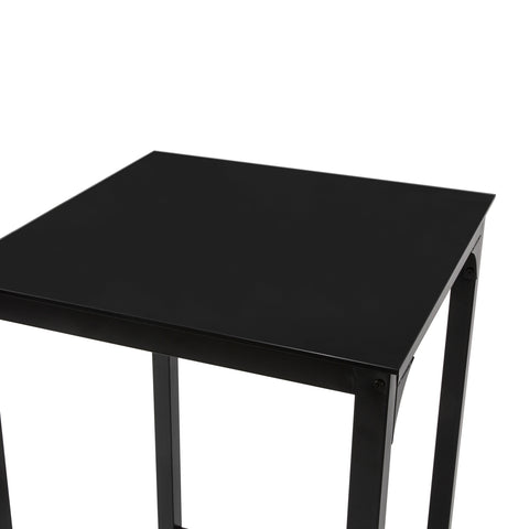 Tavolino in metallo e vetro 60x60x100cm OGT38-SCH