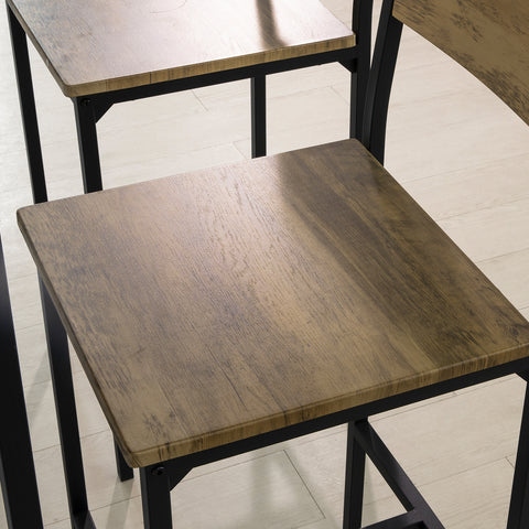 Sobuy комплект 3 парчета бар за маса с 2 високи стола разтегателна дървена маса трапезария висока маса OGT42-F